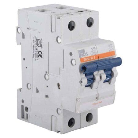 C&S Make Miniature Circuit Breaker (MCB) 2 Pole 0.5A 6kA DC MCB WiNtrip2 CSMBS2DC0.5
