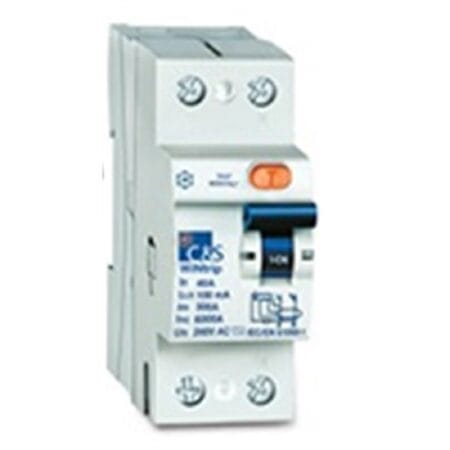 C&S Electric 25A 2 Pole RCBO, 300mA Sensitivity, 10kA Breaking Capacity, CSRB2P25A300