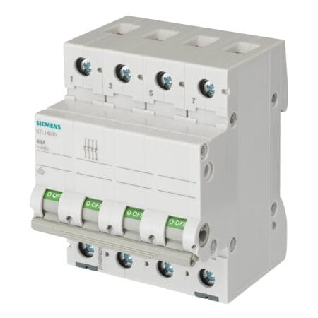 Siemens  125A 4 Pole 440V AC Betagard Isolator 5TL13920