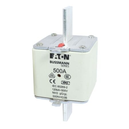 Bussmann  Indicator Fuse, 500V, 120kA, 500A DIN Type 500NHG3B