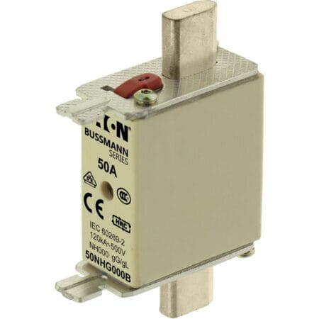 Bussmann  Indicator Fuse, 500V, 120kA, 50A DIN Type 50NHG000B
