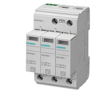 Siemens 5SD7463-0 - Type 2 Surge Arrester 40kA 3P (IP20)