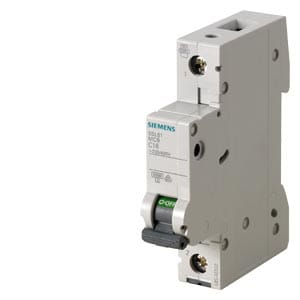 Siemens 5SL51637RC 63A 1 Pole C Curve 220V DC MCB PM300