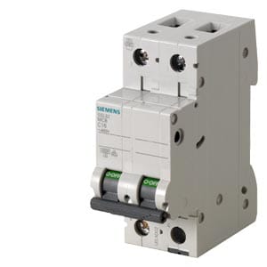 Siemens 5SL6208-7RC 8A 2 Pole C-Curve 7.5kA MCB