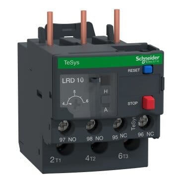 Schneider LRD10 4-6A 1 NO + 1 NC OverLoad Relay TeSys LRD