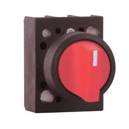 Siemens Make Selector Switch, 22 mm, Red, 2 Position Long Handle 3SB52 3SB5000-2AC01