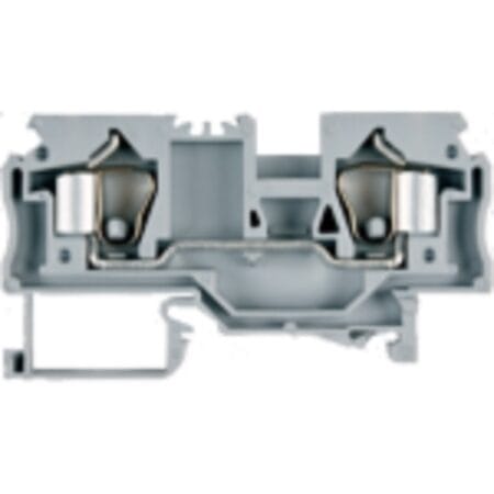 Elmex DST 10 Red Screwless Feed-Through Terminal Block | 10mm? Spring Cage DIN Rail