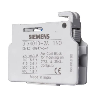 Siemens Make Auxiliary Contact Block 3TX4010-2A