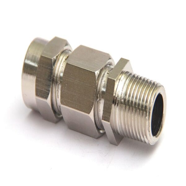 Dowells DBW-01S Weatherproof Cable Gland, Double Compression Armoured Brass, 3/4